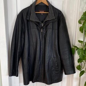 Danier Black Leather Men's Jacket with removable inner insulated jacket